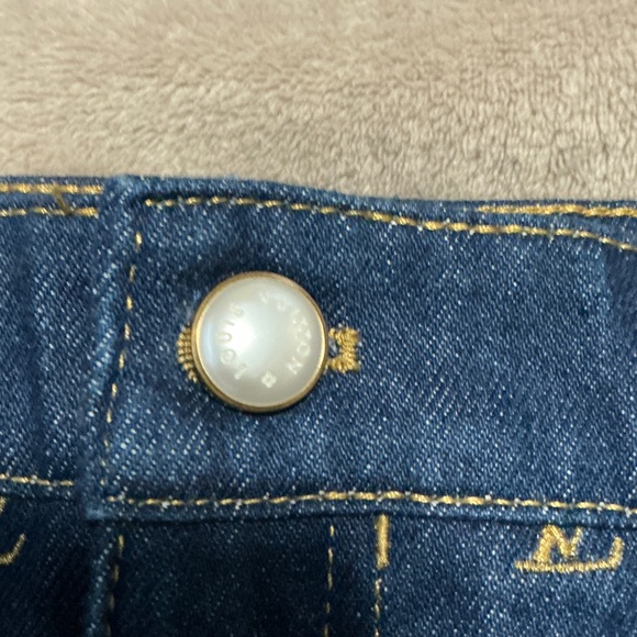 Louis Vuitton Dark Blue Jean Shorts with Gold Accents - Picture 8 of 8